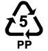 Logo polypropylène (PP) numéro 5